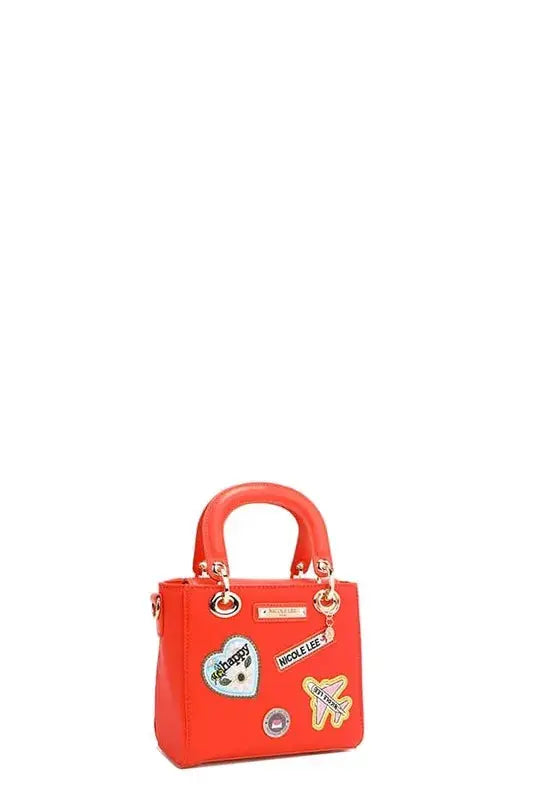 Nicole Lee USA Color Patch Handbag with Top Handle | Be Bliss Boutique