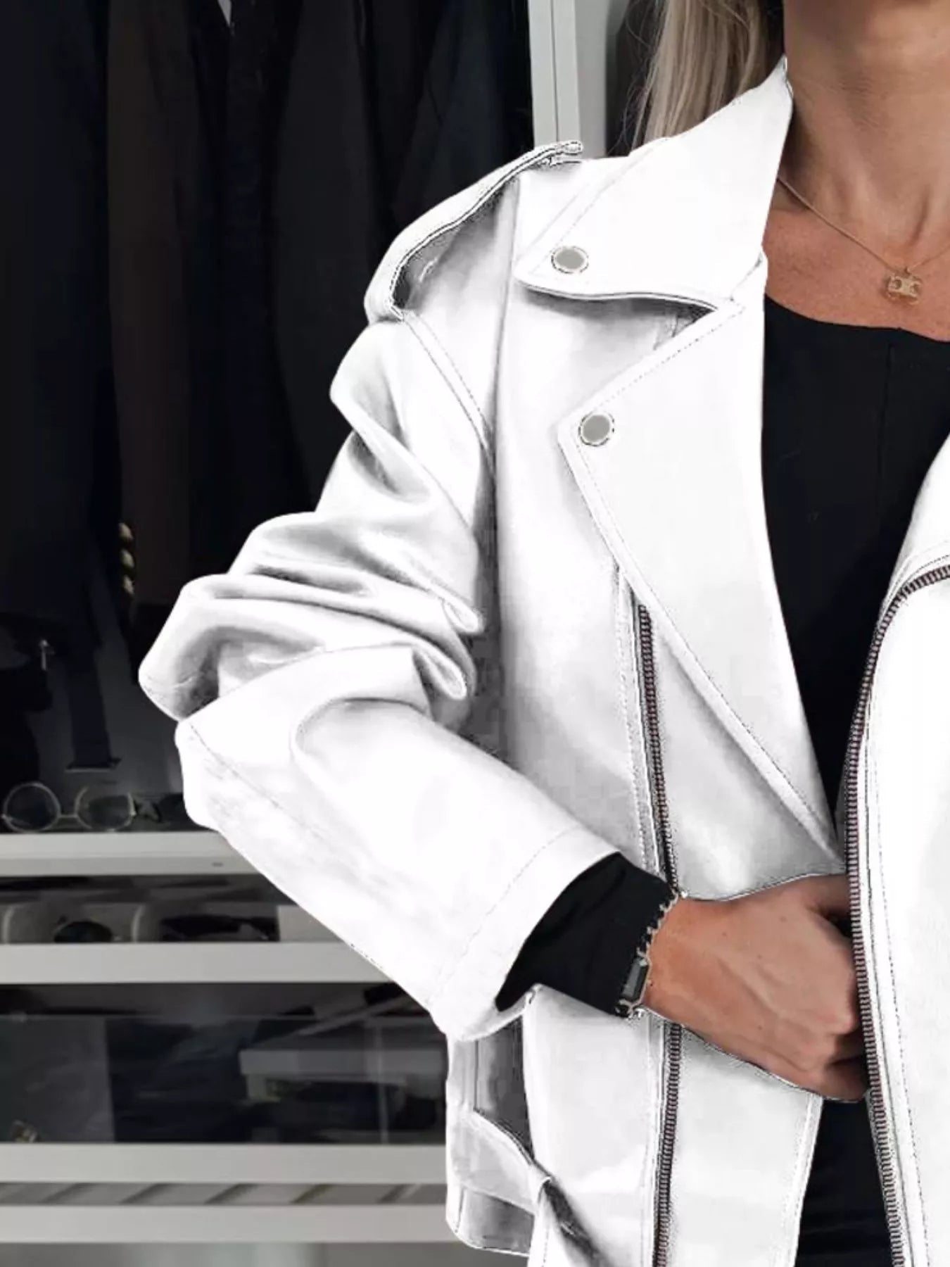 Full Size Zip Up Long Sleeve Jacket Plus Size -  Be Bliss Boutique