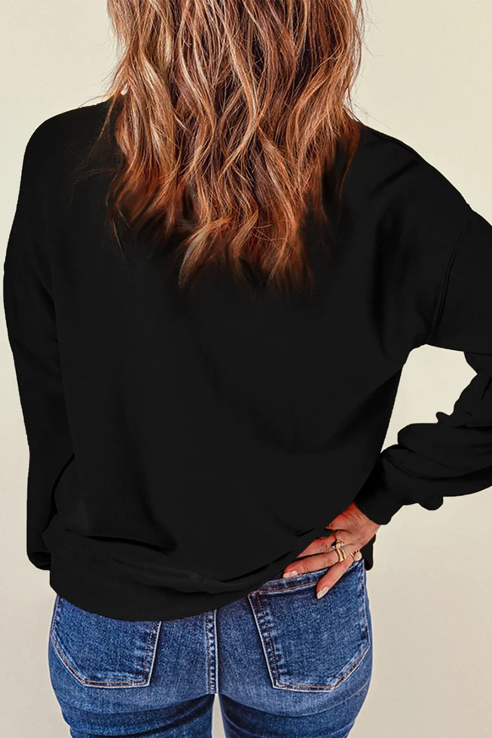 Pumpkin & Ghost Round Neck Long Sleeve Sweatshirt -  Be Bliss Boutique