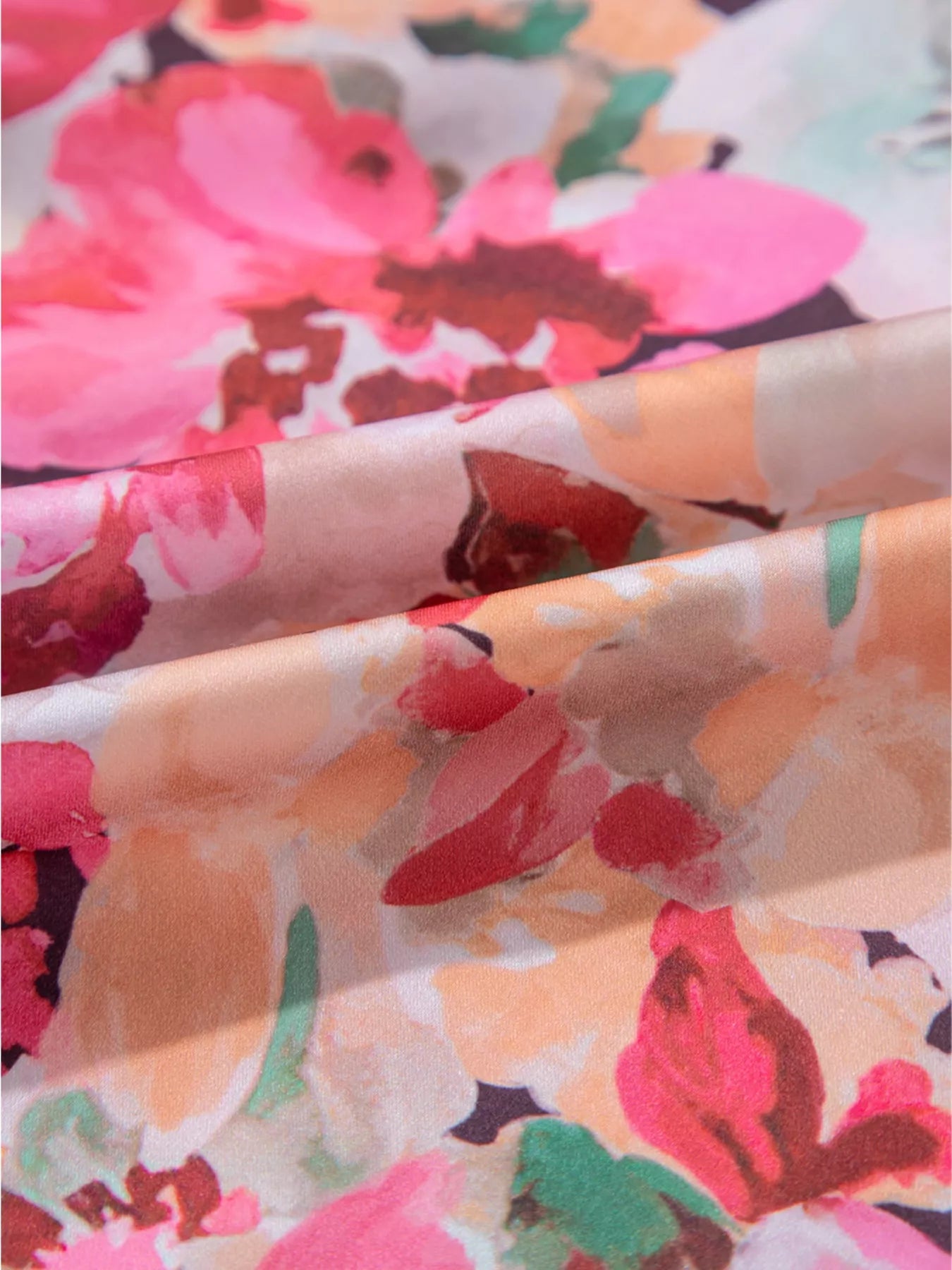 Floral Print Ruffle Trim Long Sleeve Shirt - Be Bliss Boutique