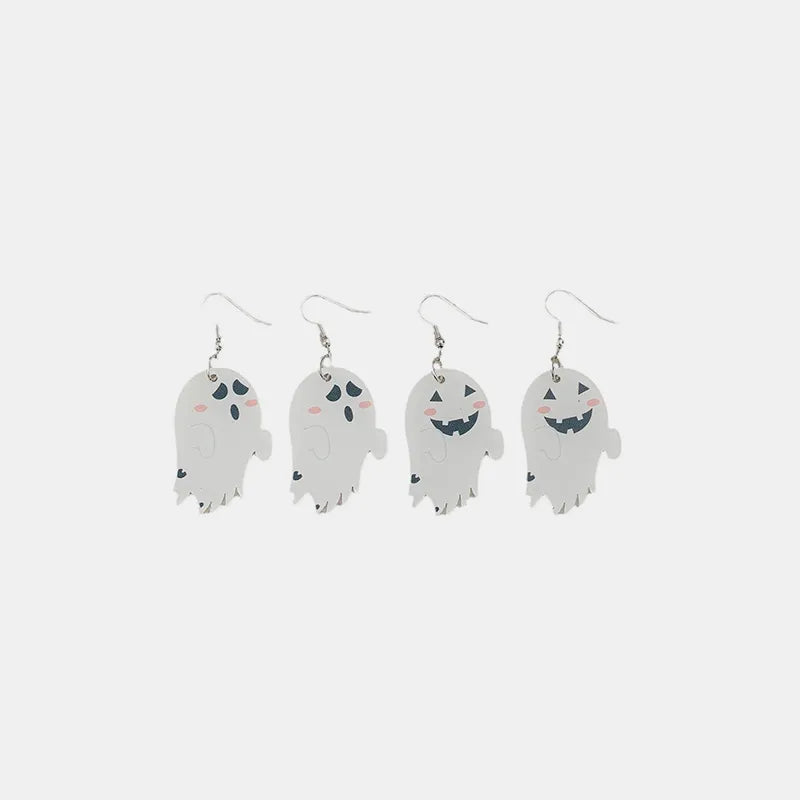 2 Piece Alloy Acrylic Ghost Dangle Earrings -  Be Bliss Boutique