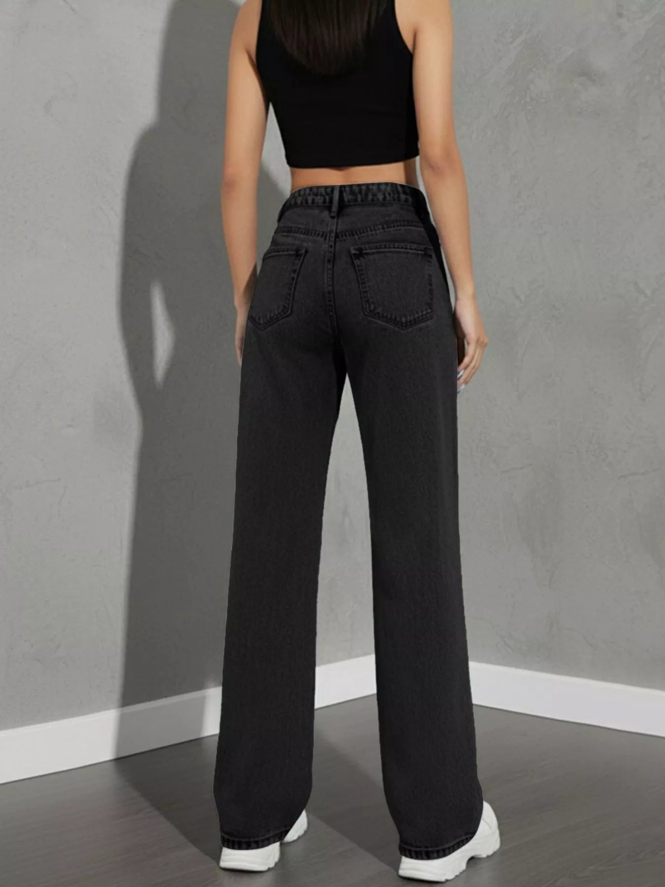 High Waist Wide Leg Denim Jeans - Be Bliss Boutique