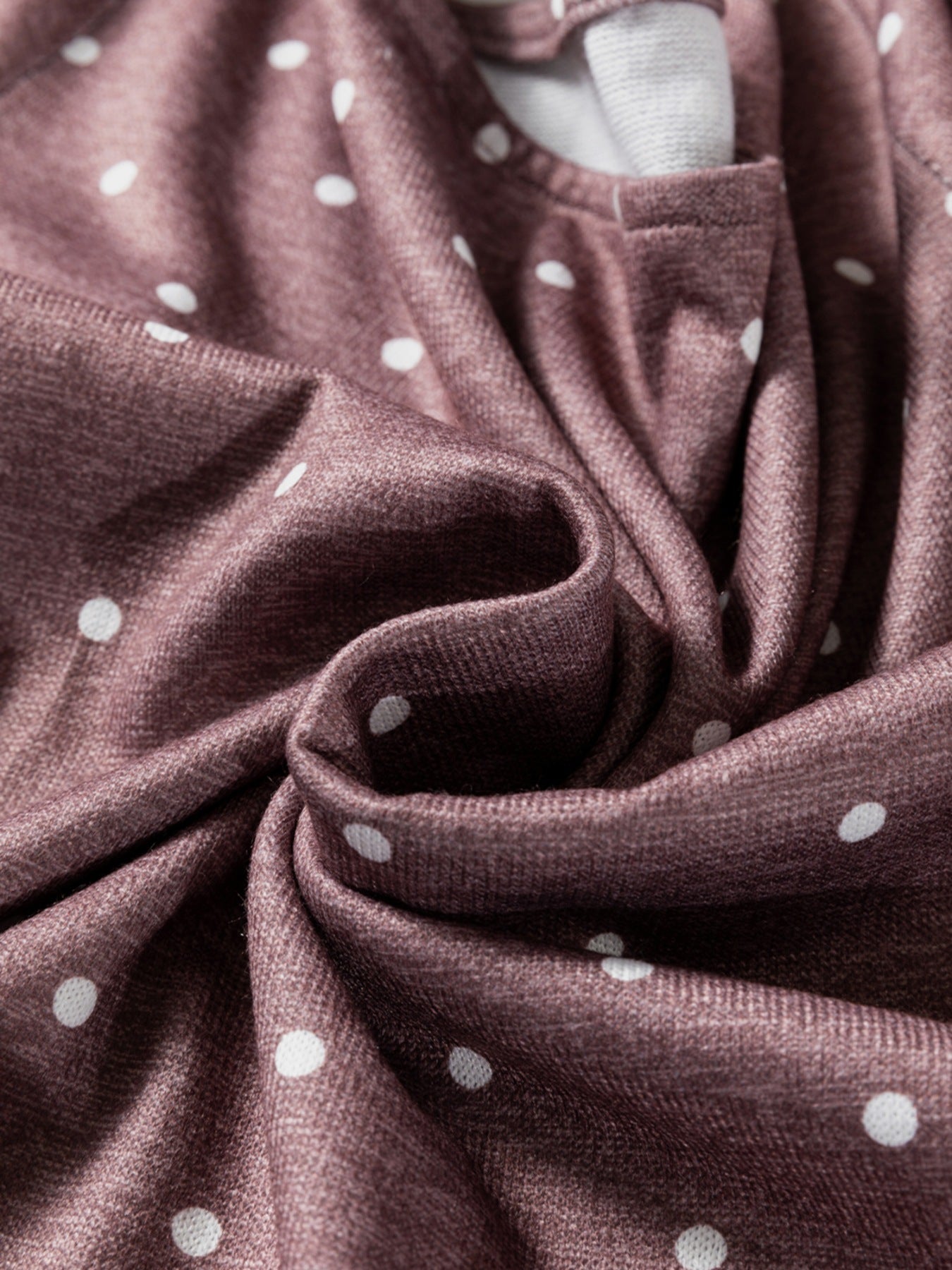 Polka Dot Boat Neck Knit Long Sleeve Shirt - Be Bliss Boutique