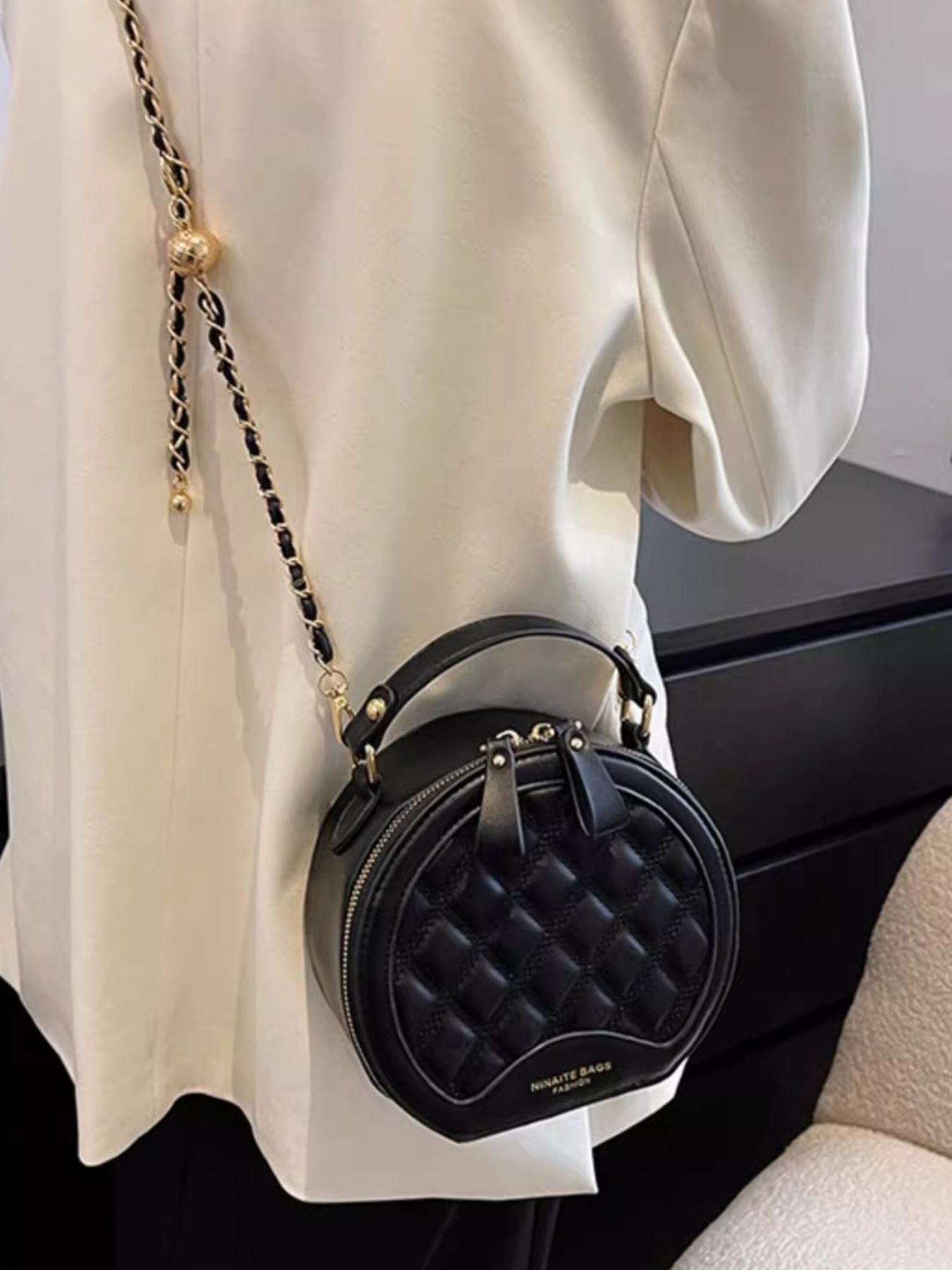 Quilted Chain Strap Crossbody Bag - Be Bliss Boutique