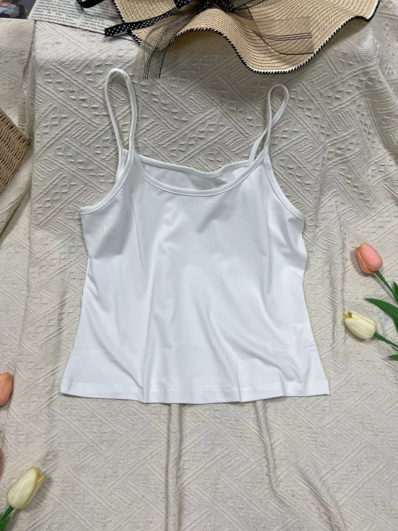 Solid Color Scoop Neck Cami - Be Bliss Boutique