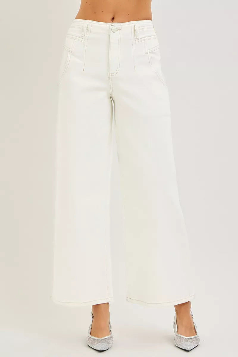 RISEN Jeans - High Rise Ankle Wide Pants - Be Bliss Boutique