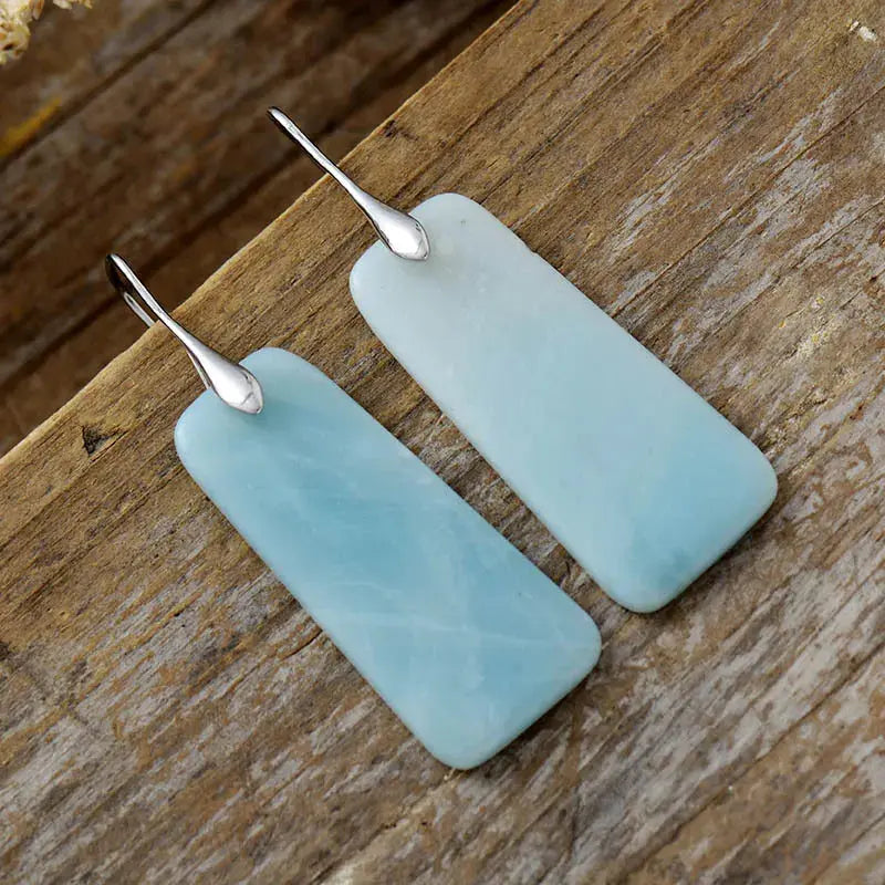 Natural Stone Geometric Shape Earrings | Be Bliss Boutique