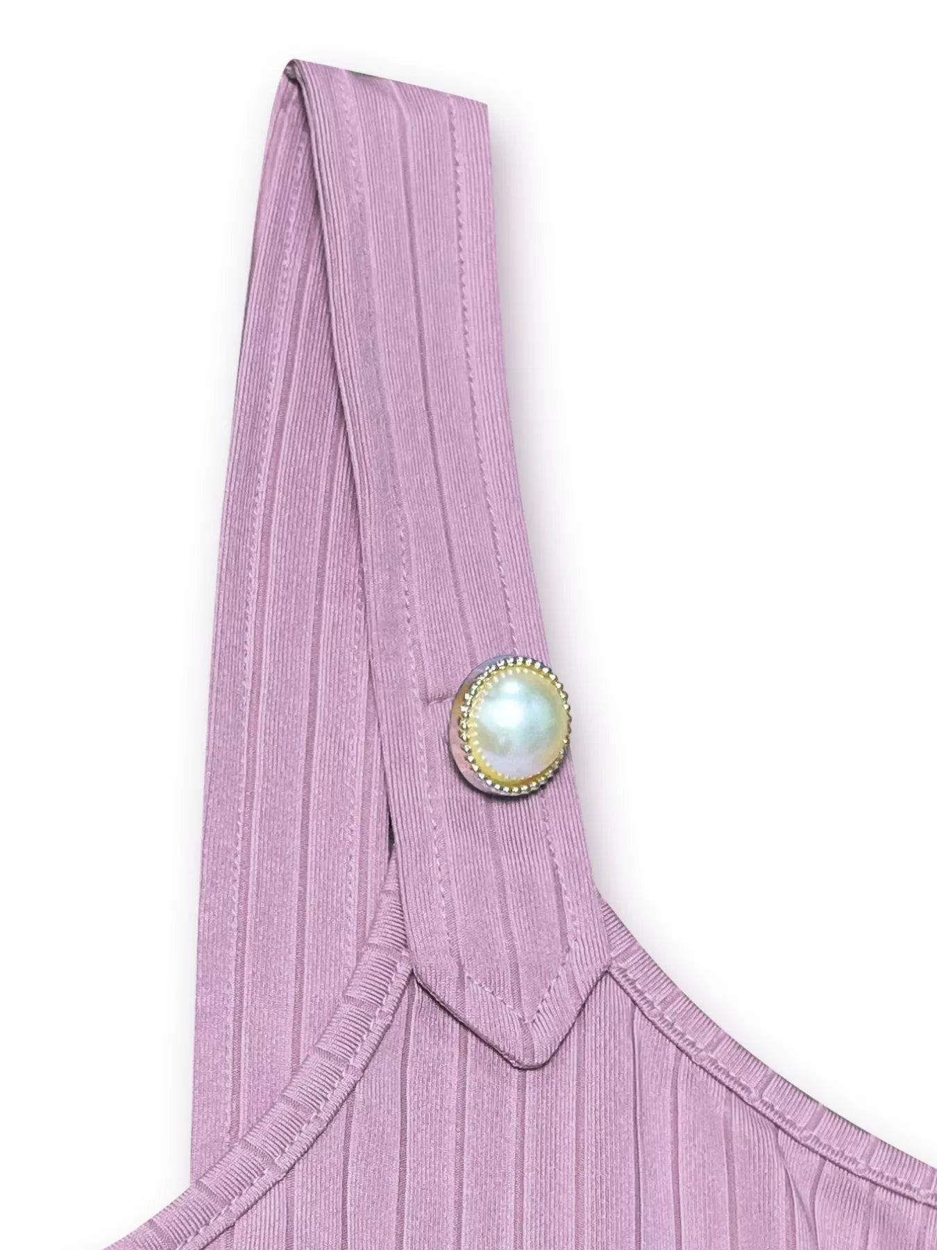 Pearl Detail Scoop Neck Tank Top - Be Bliss Boutique