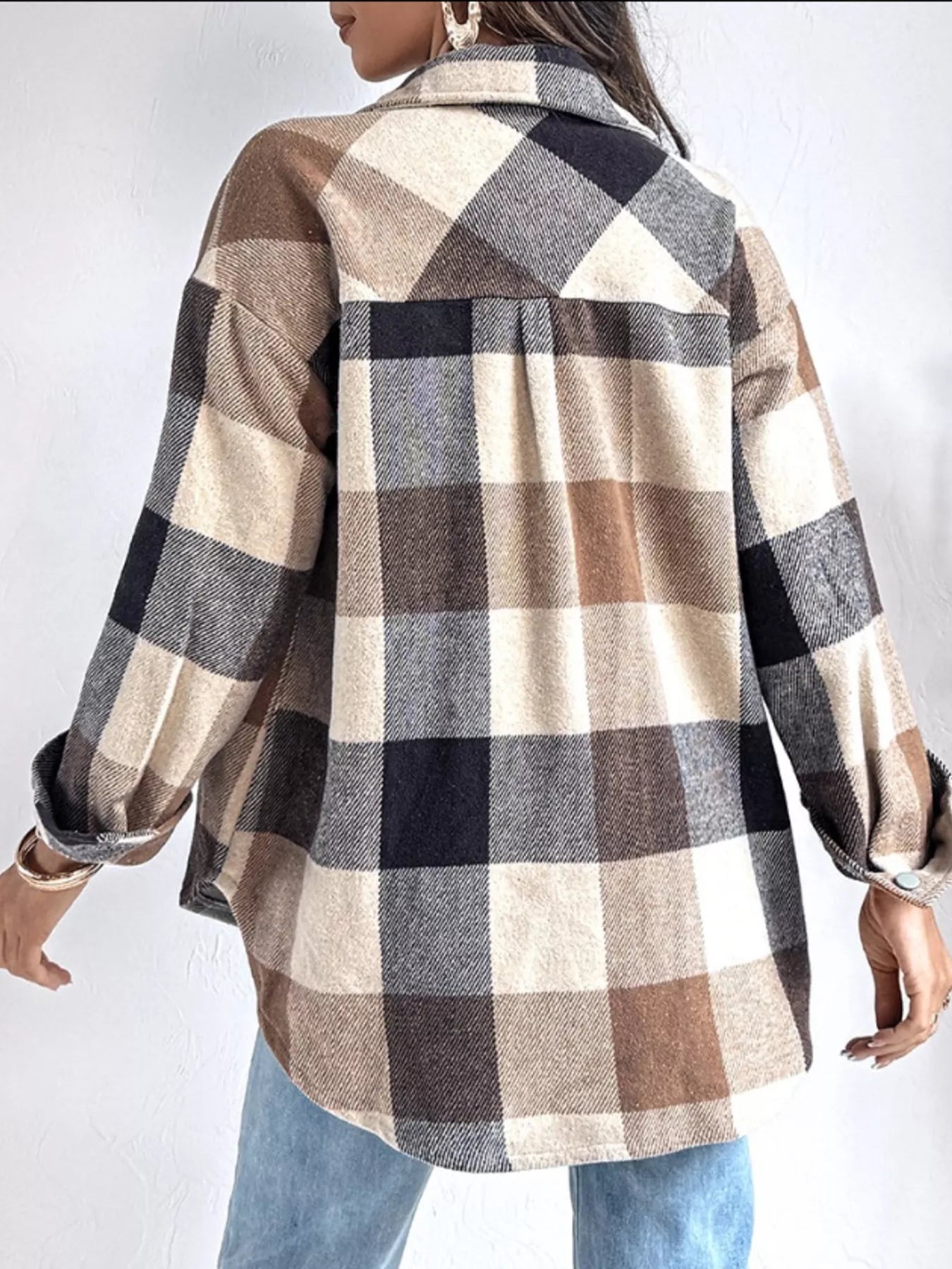 Plaid Button Up Long Sleeve Shirt - Be Bliss Boutique