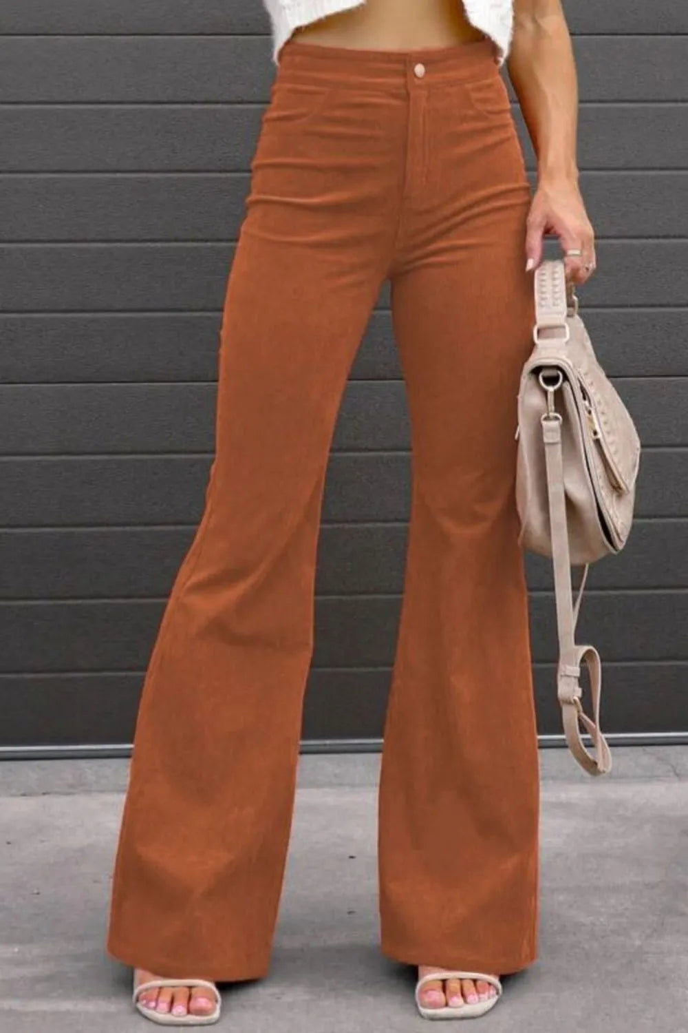 Full Size Hight Waist Bootcut Pants Plus Size - Be Bliss Boutique
