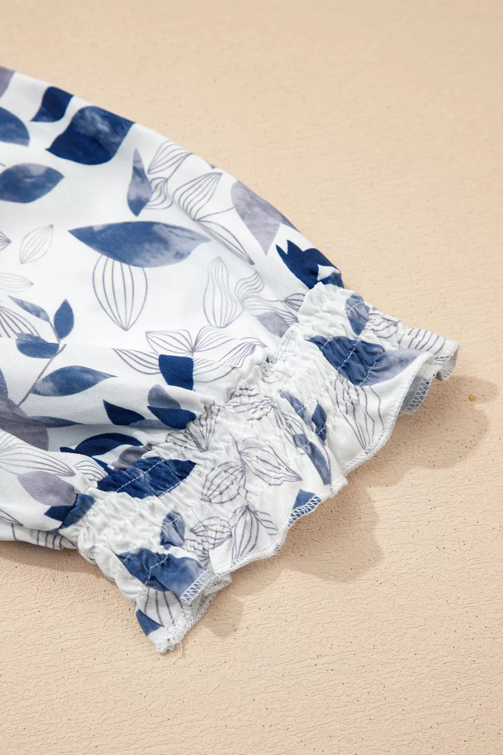 Smocked Bodice Short Puff Sleeve Tiered Floral Midi Dress - Be Bliss Boutique