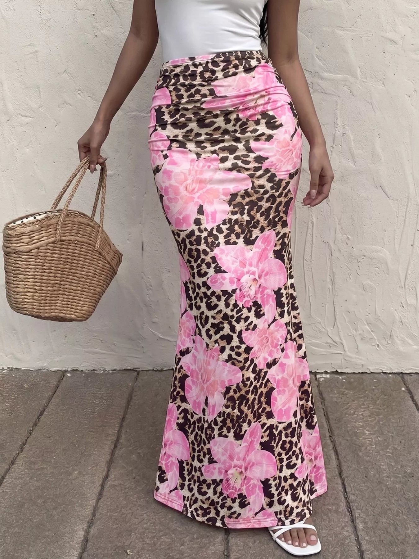 Leopard Print Bodycon Maxi Skirt - Be Bliss Boutique