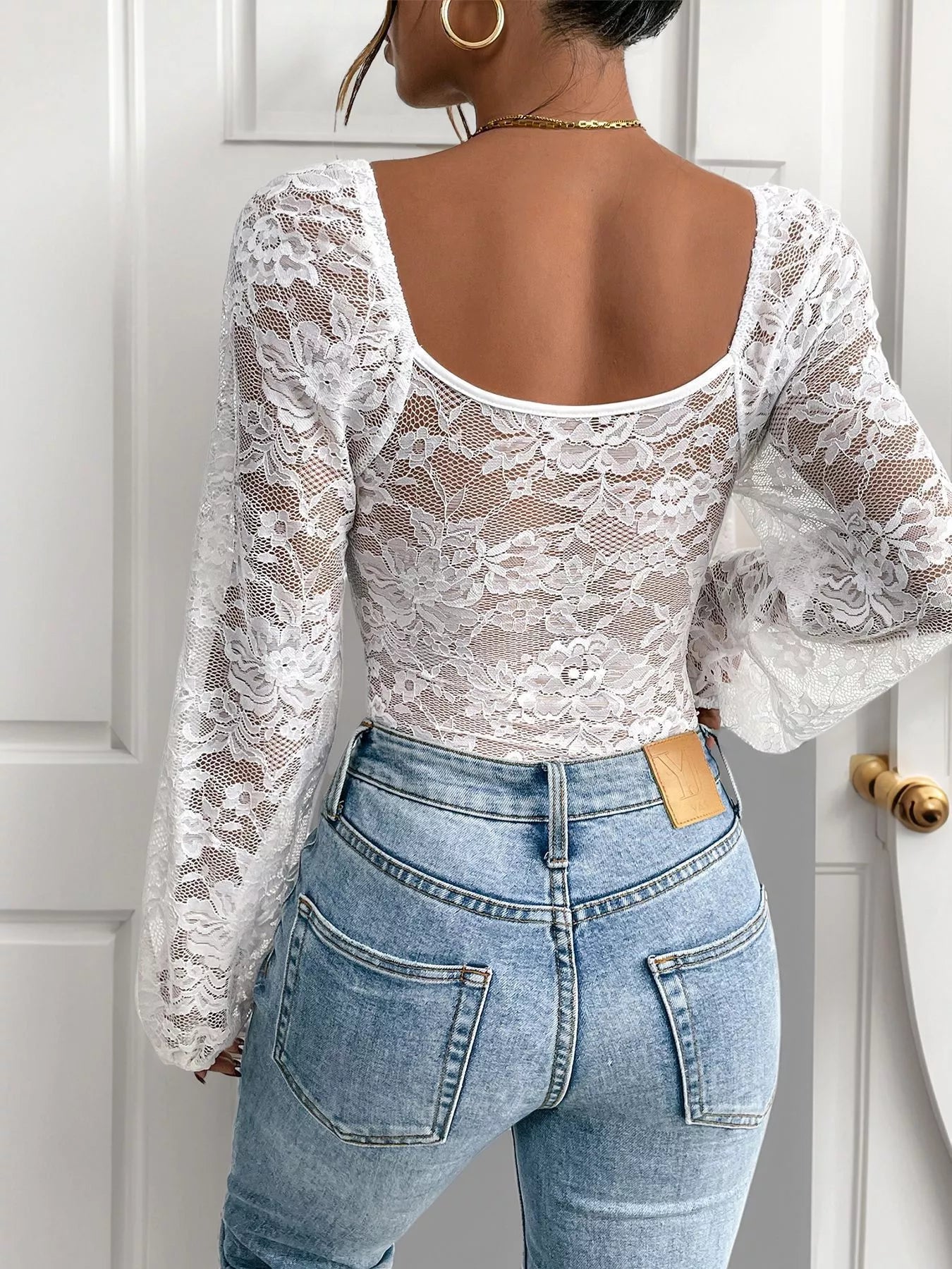 Lace Long Sleeve Bodysuit - Be Bliss Boutique