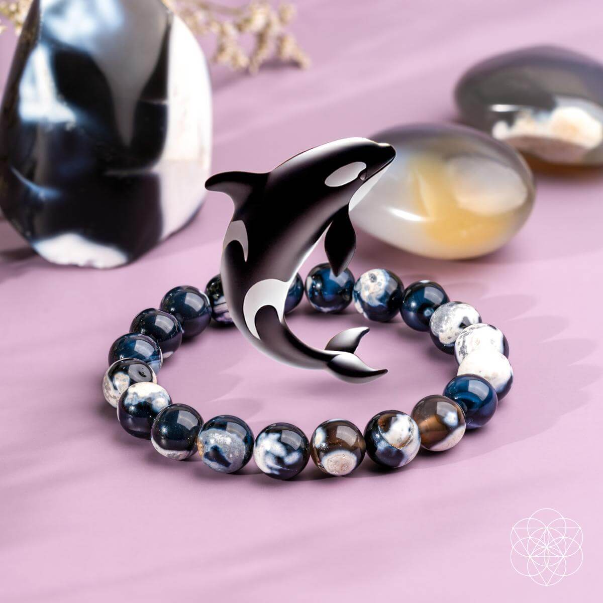 Exotic Orca Agate Bracelet of Deep Healing - Be Bliss Boutique