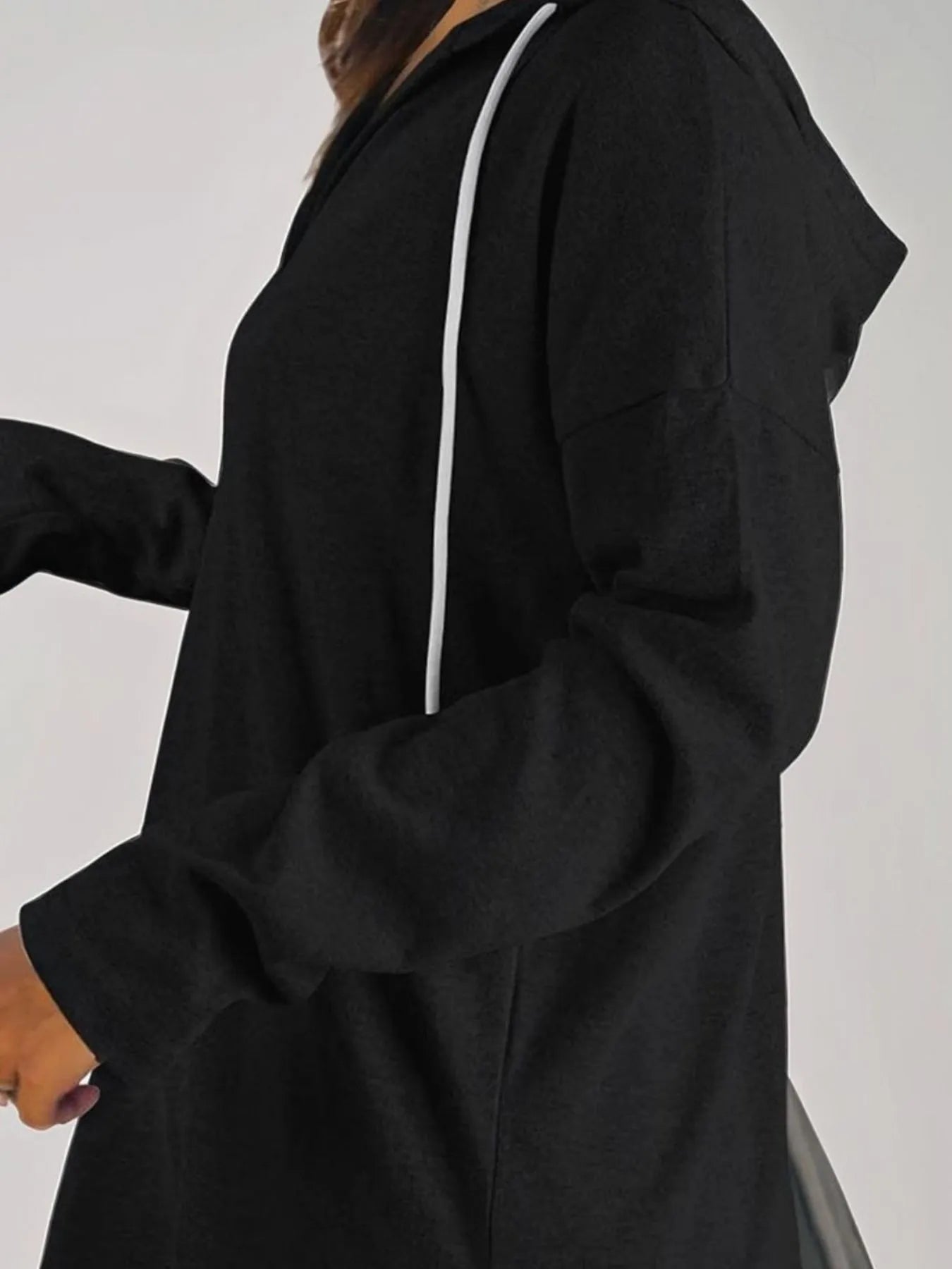 Full Size Drawstring Long Sleeve Hoodie Plus Size - Be Bliss Boutique