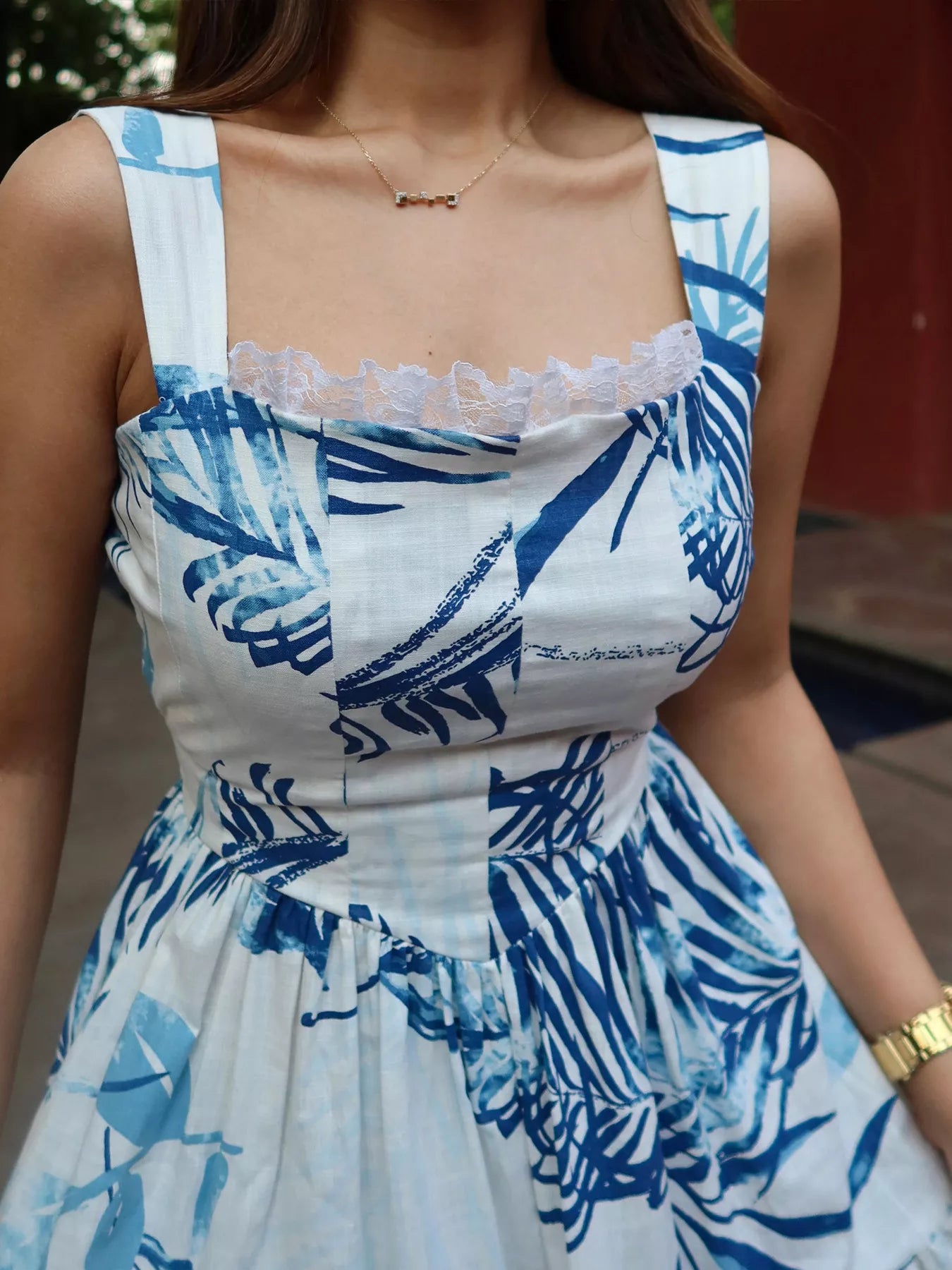 Tropical Print Tiered Maxi Dress - Be Bliss Boutique