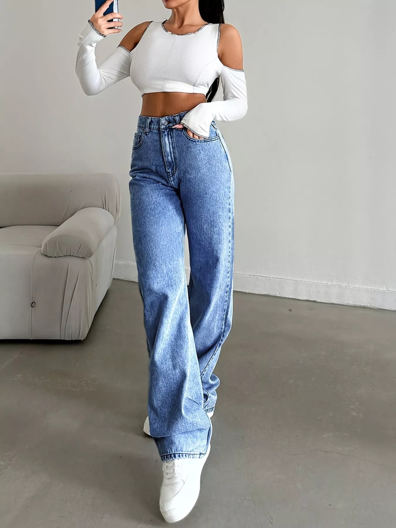 High Waist Wide Leg Jeans - Be Bliss Boutique