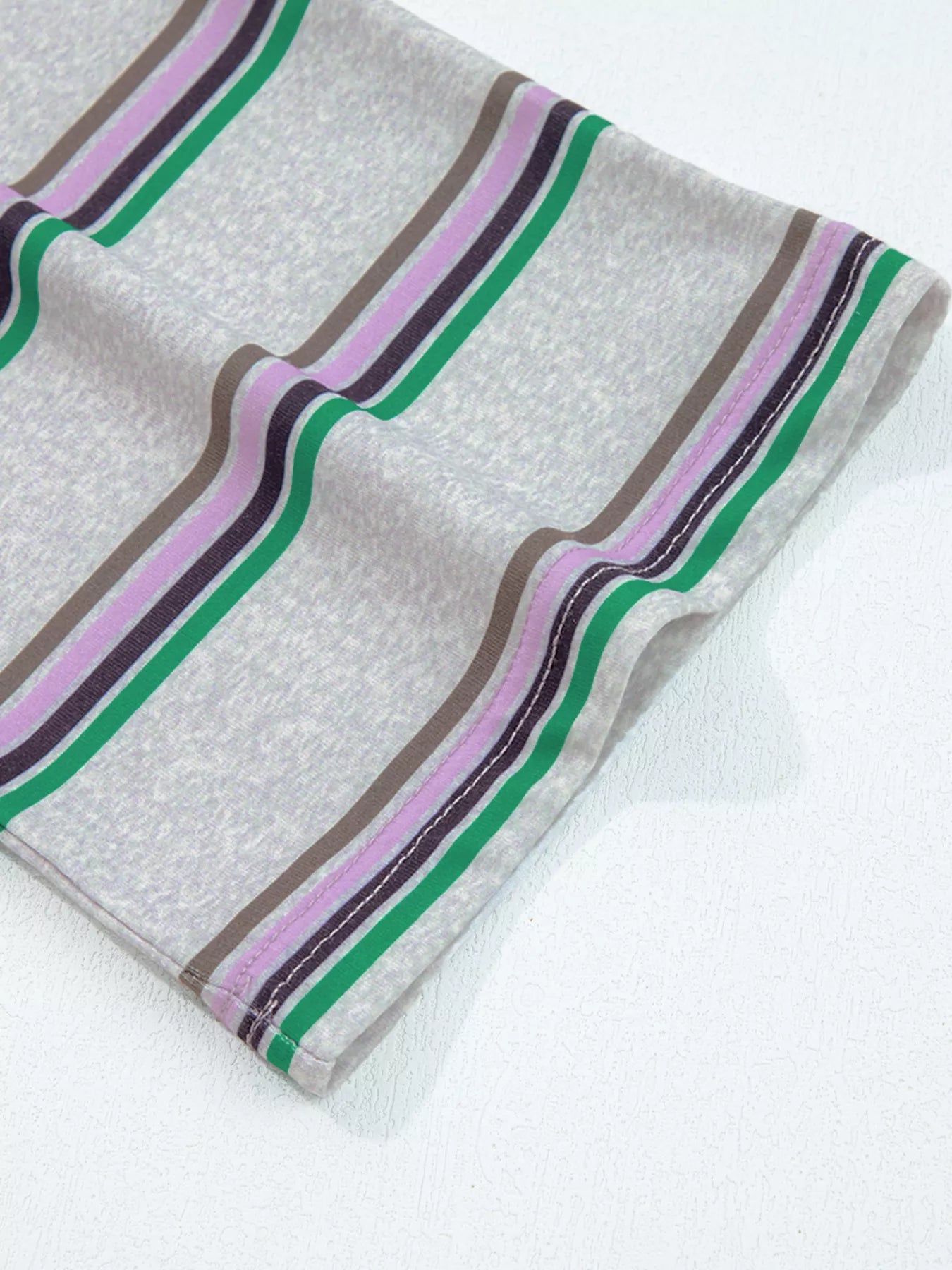 Stripe Oversize Drop Shoulder Long Sleeve Casual Top - Be Bliss Boutique