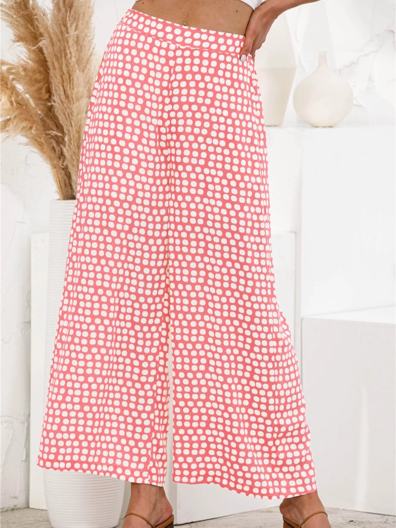 Polka Dot Wide Leg Pants -  Be Bliss Boutique