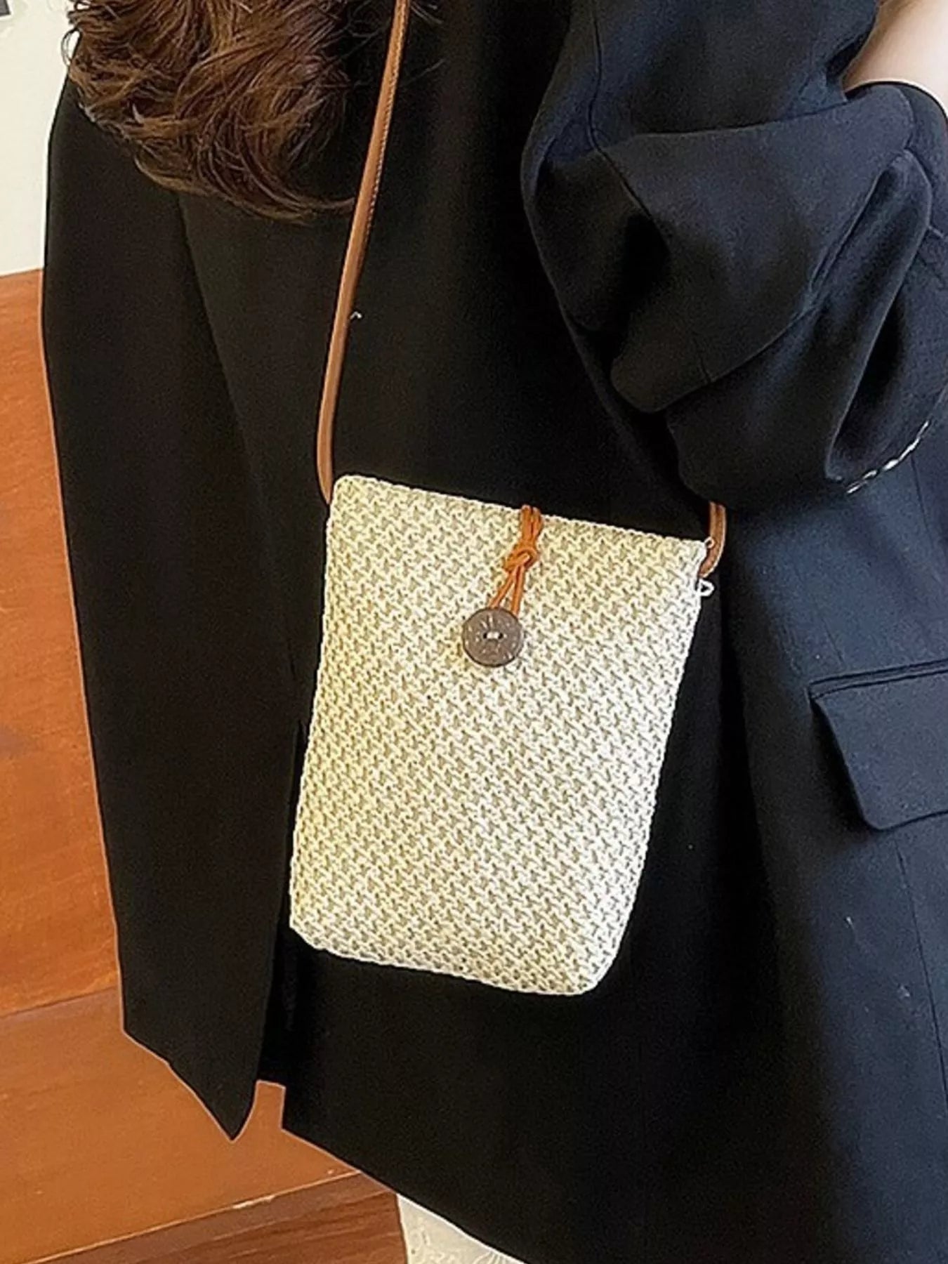 Woven Texture Crossbody Bag - Be Bliss Boutique