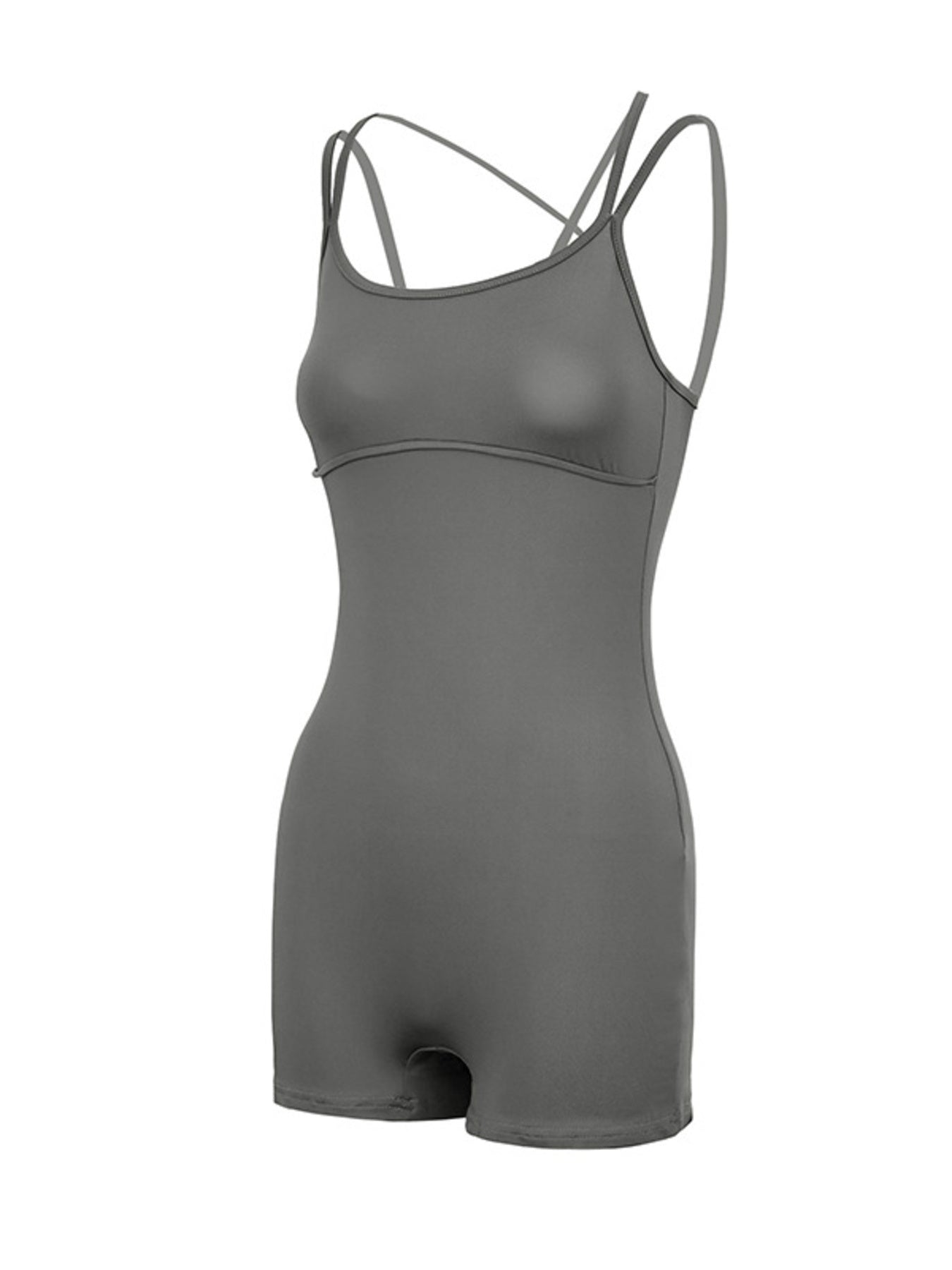 Double Spaghetti Strap Active Romper - Be Bliss Boutique