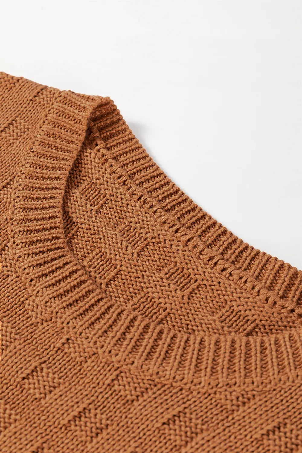 Textured Pattern Round Neck Sweater Vest -  Be Bliss Boutique