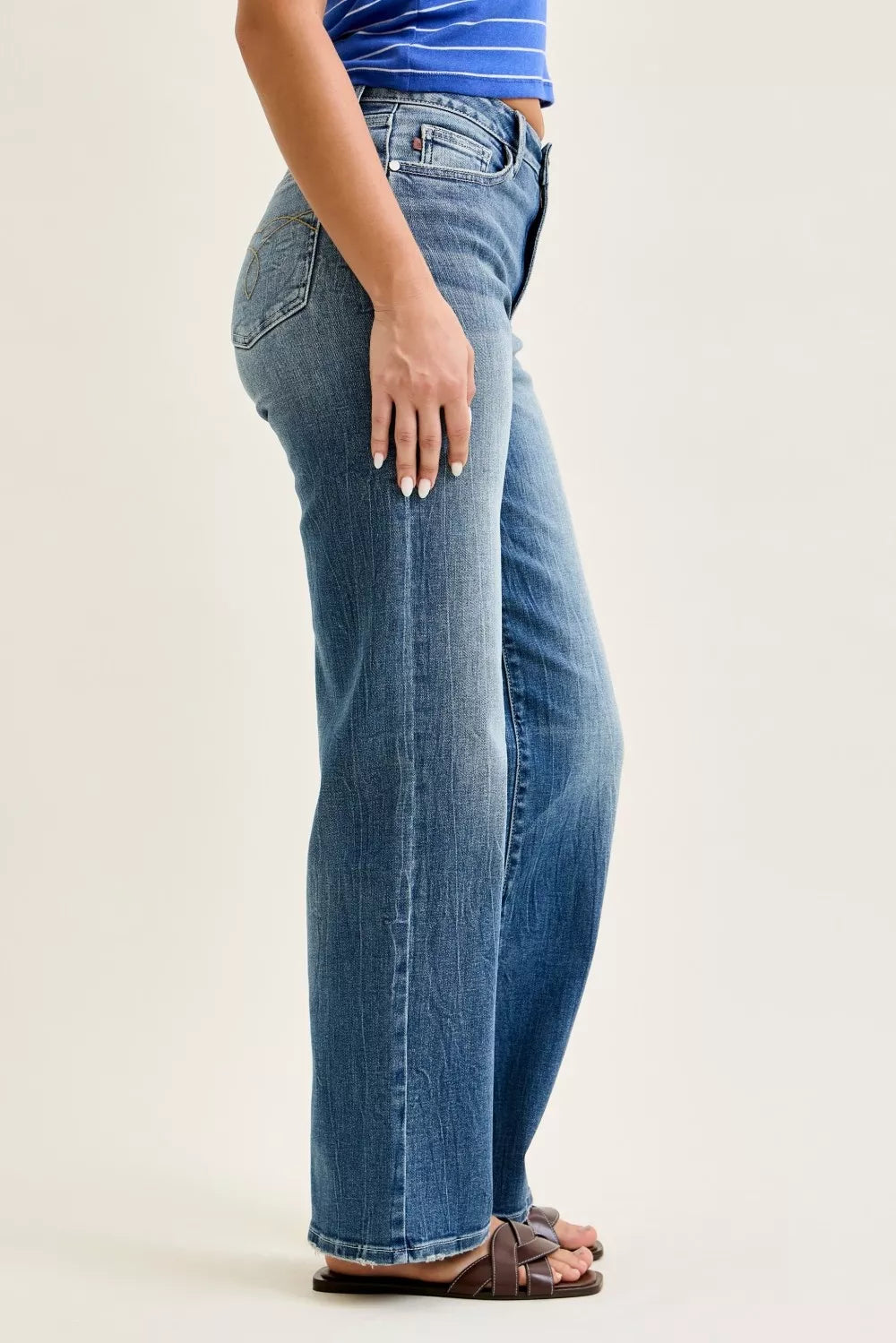 Judy Blue 90s Mid Rise Straight Jeans - Be Bliss Boutique