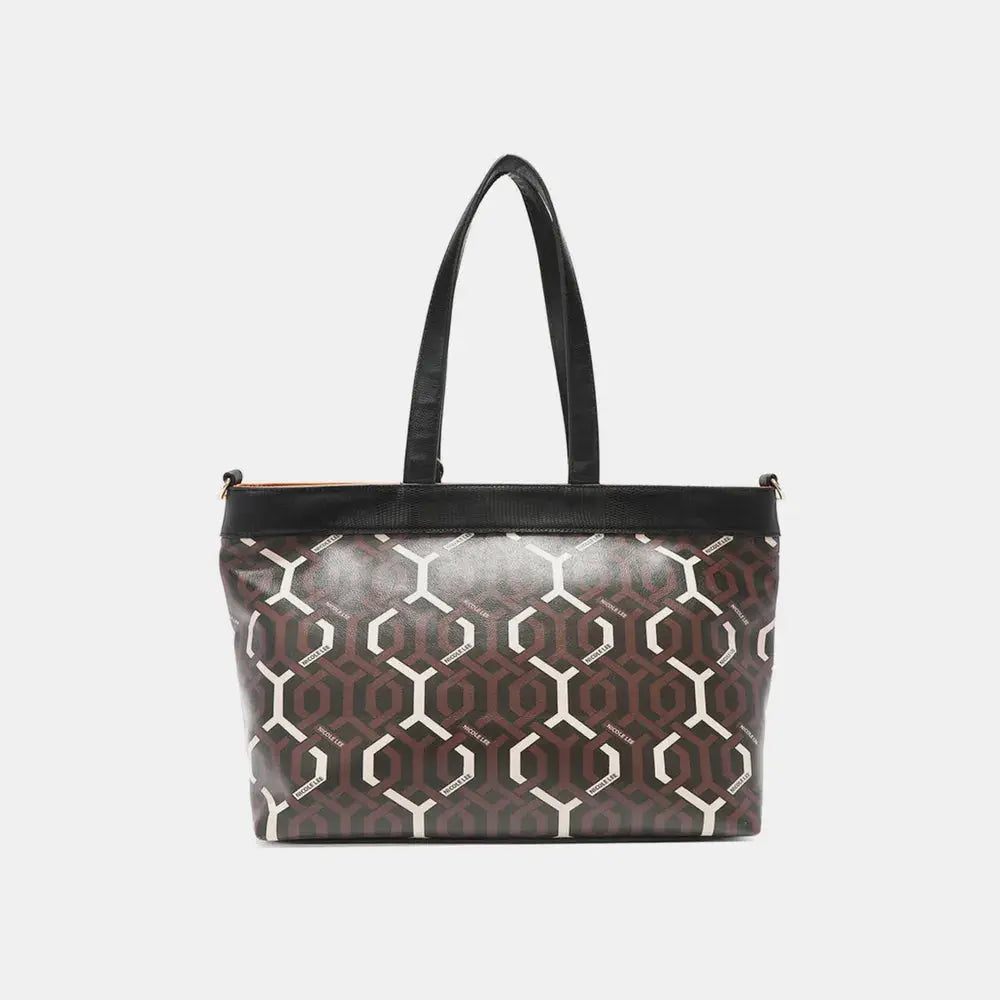 Nicole Lee USA Geometric Pattern Large Handbag | Be Bliss Boutique
