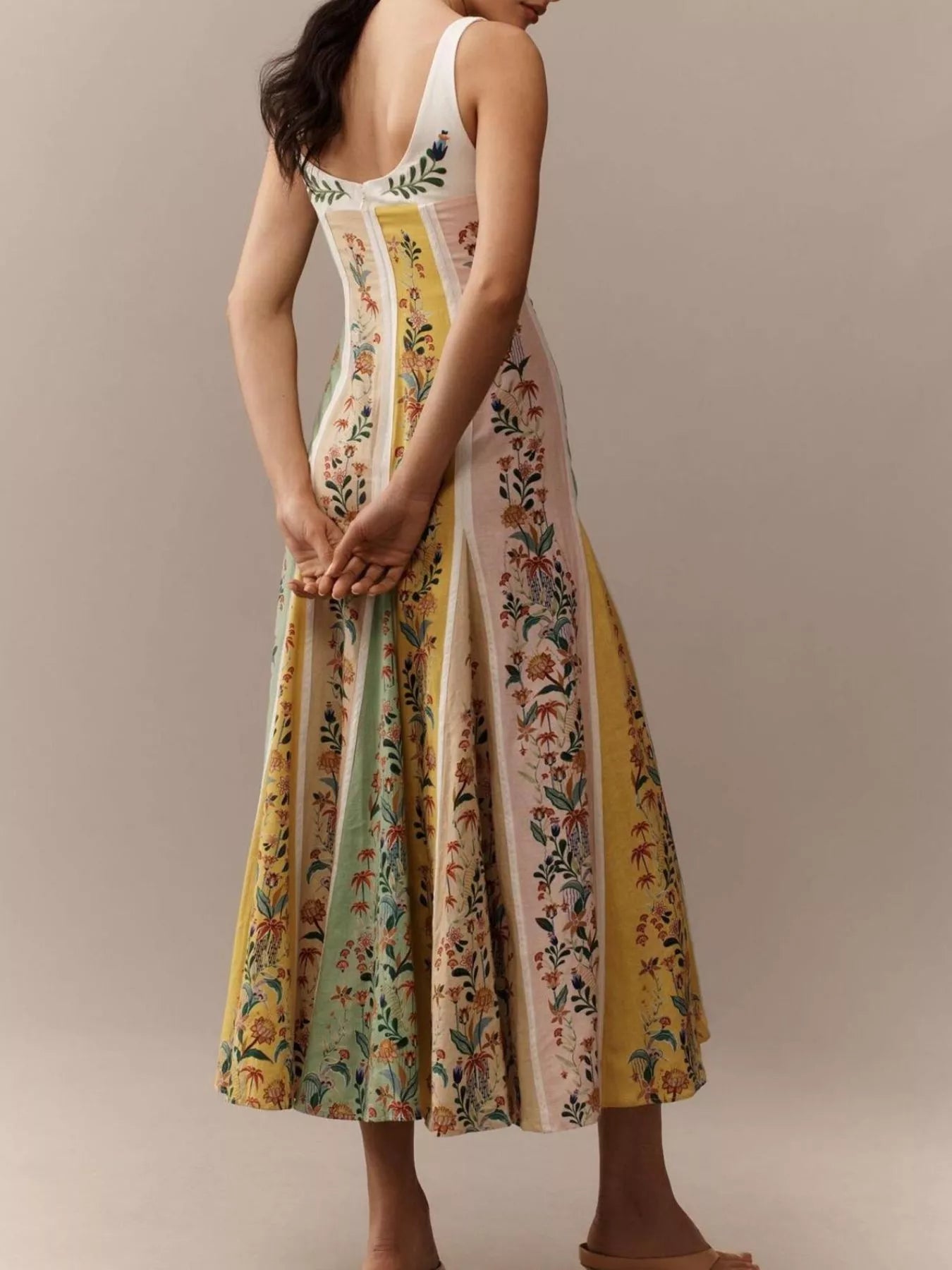 Floral Print Sweetheart Neck Maxi Dress - Be Bliss Boutique