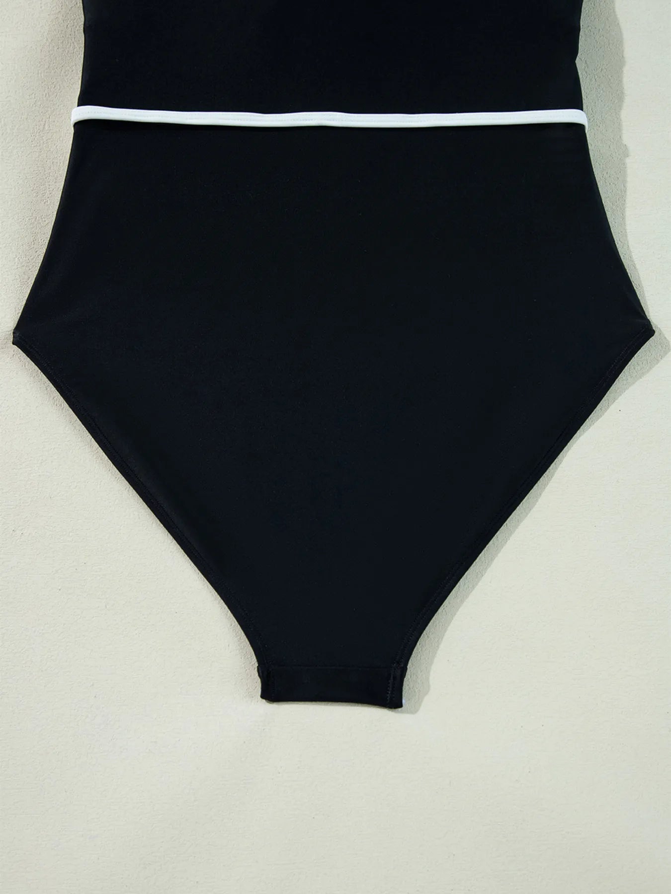 Ruffle Trim V Neck One Piece Swimsuit - Be Bliss Boutique