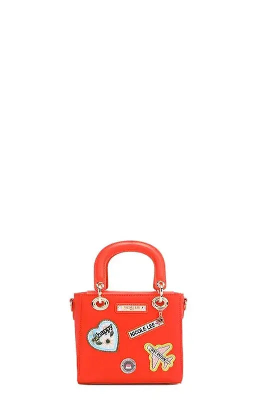 Nicole Lee USA Color Patch Handbag with Top Handle | Be Bliss Boutique
