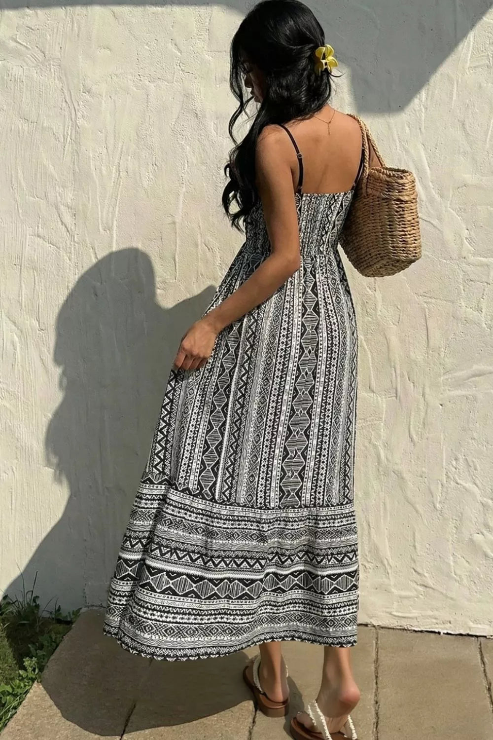Tie-Front Square Neck Cami Dress - Be Bliss Boutique