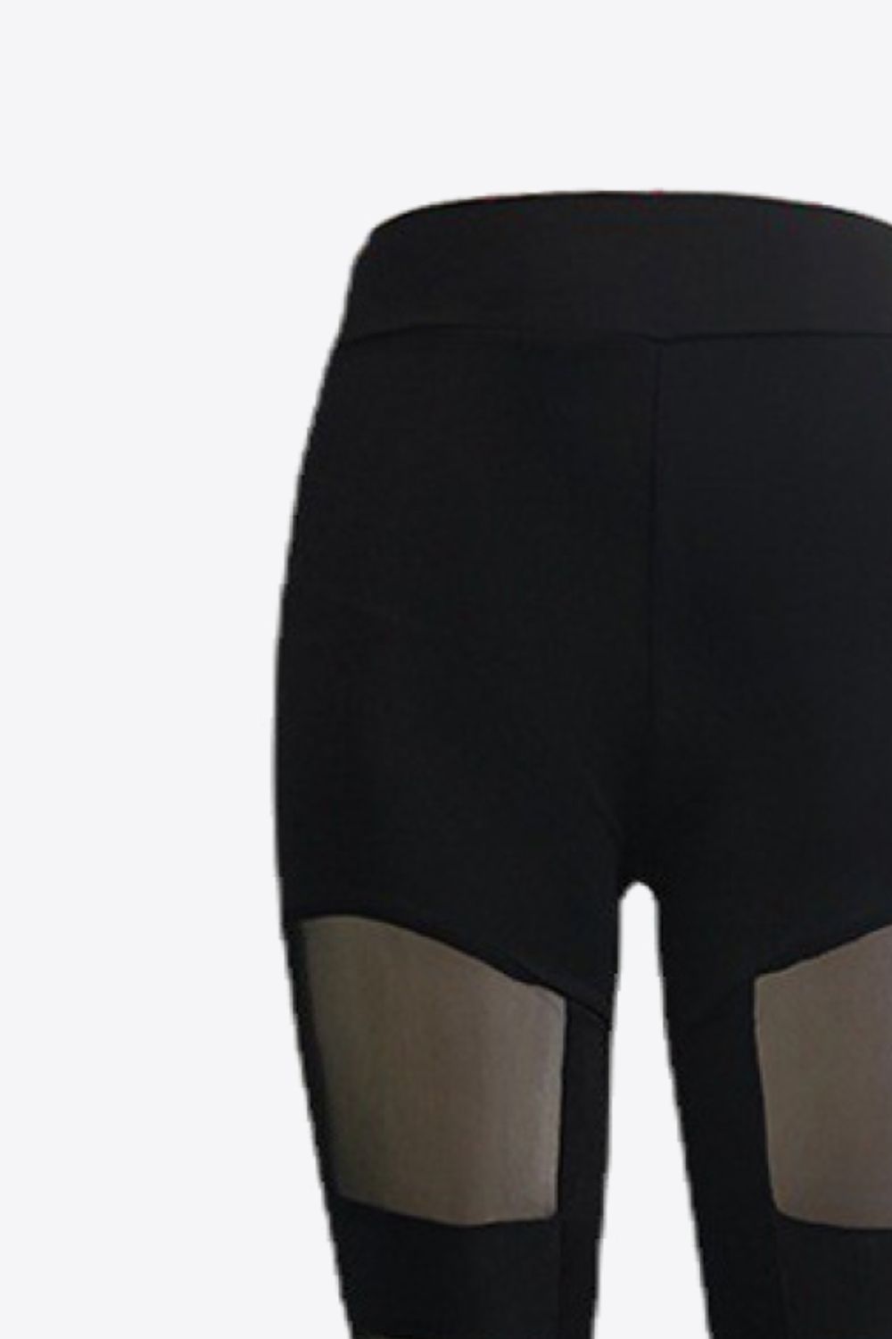 Spliced Mesh Leggings Black - Be Bliss Boutique