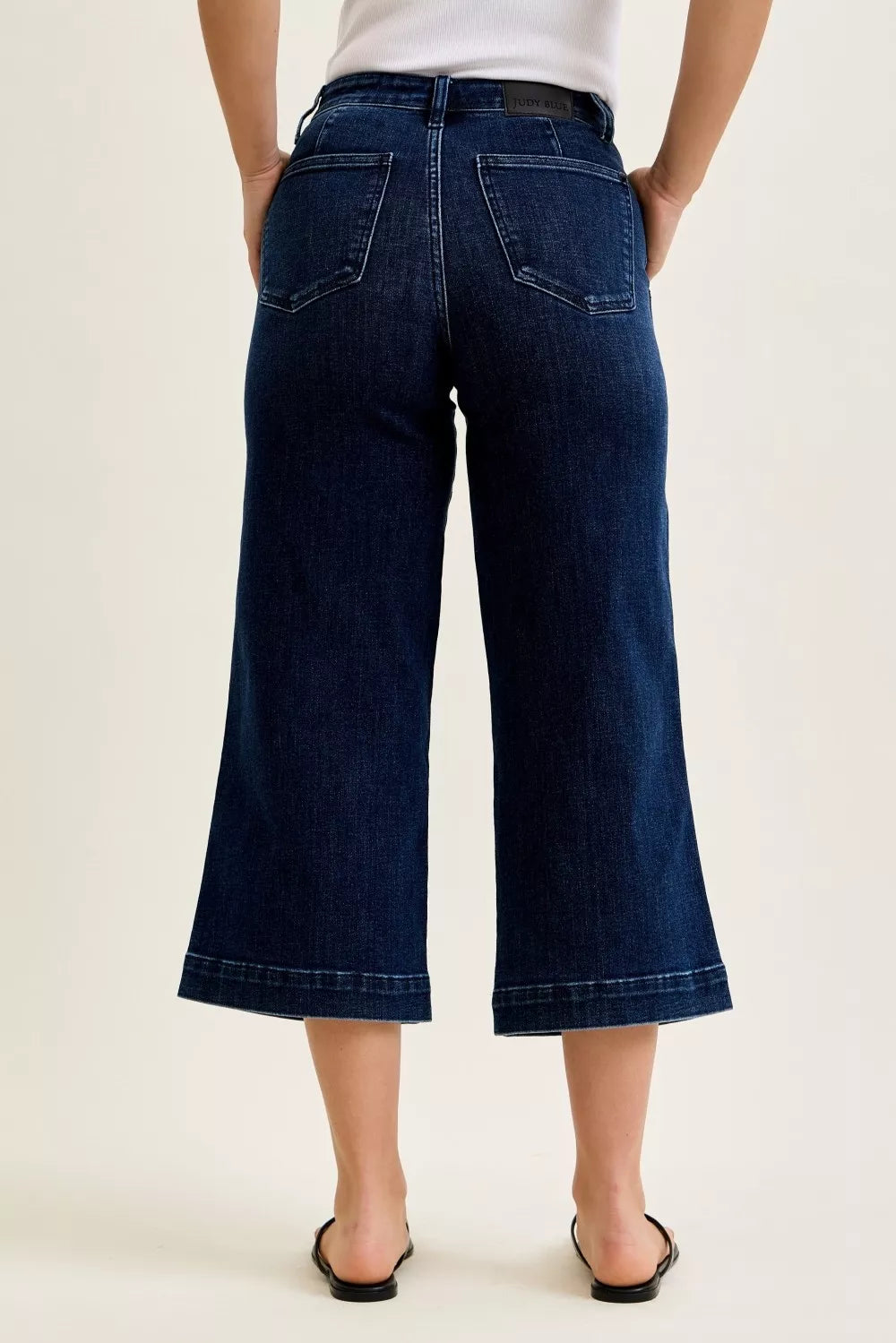 Judy Blue High Waist Wide Leg Ankle Jeans - Be Bliss Boutique