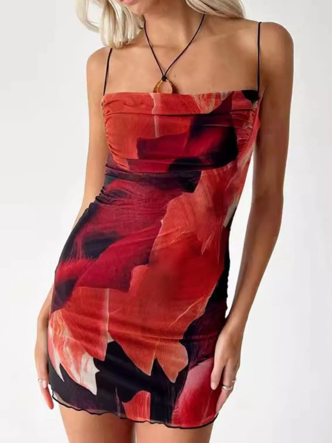 Printed Bodycon Cami Dress - Be Bliss Boutique
