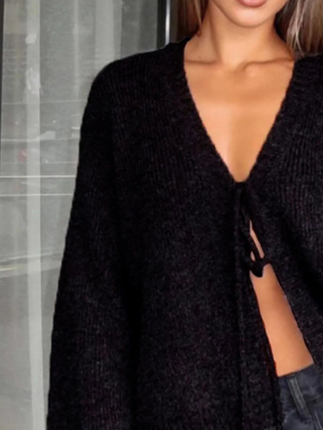 Open Front Tie Knit Sweater Cardigan – Soft Stretch Cozy Fit | Be Bliss Boutique