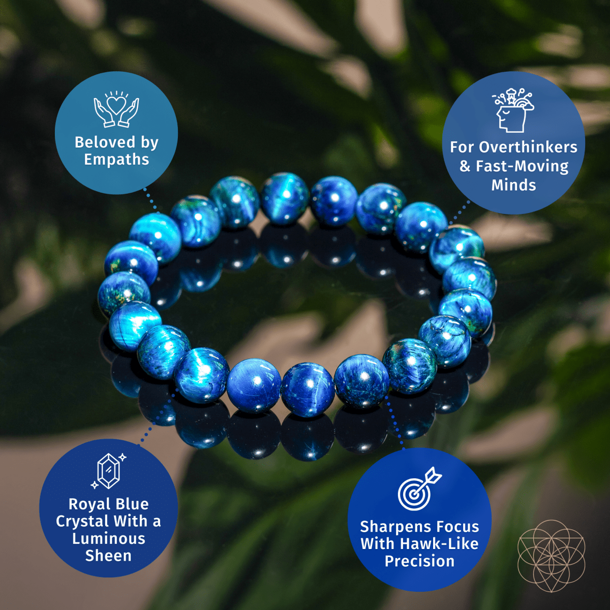 Hawk’s Focus – Royal Blue Tiger’s Eye Bracelet - Be Bliss Boutique