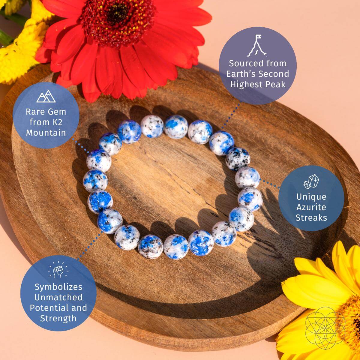 Rare K2 Stone Bracelet of Spiritual Adventure - Be Bliss Boutique