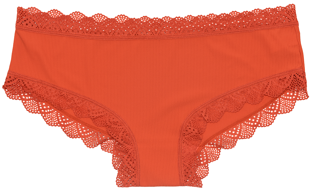 Pretty Red Lace-Trim Hipster – Silky & Flattering S–XL - Be Bliss Boutique