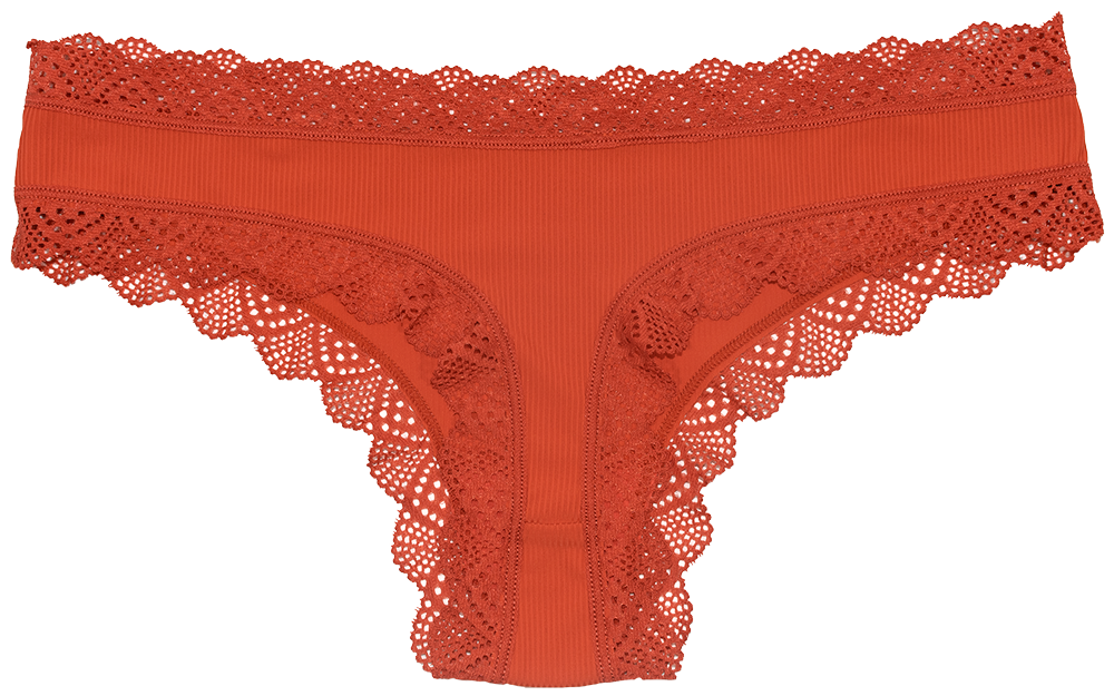 Pretty Red Lace-Trim Thong – Silky & Flattering S–XL - Be Bliss Boutique