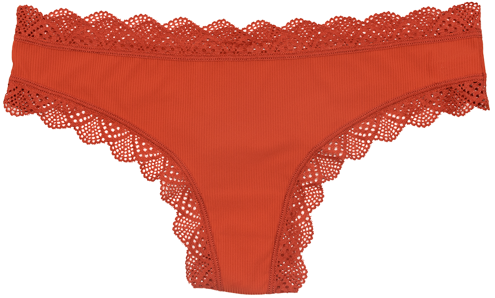 Pretty Red Lace-Trim Thong – Silky & Flattering S–XL - Be Bliss Boutique