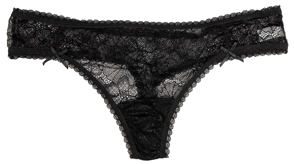 Lace Thong with Bows - Be Bliss Boutique