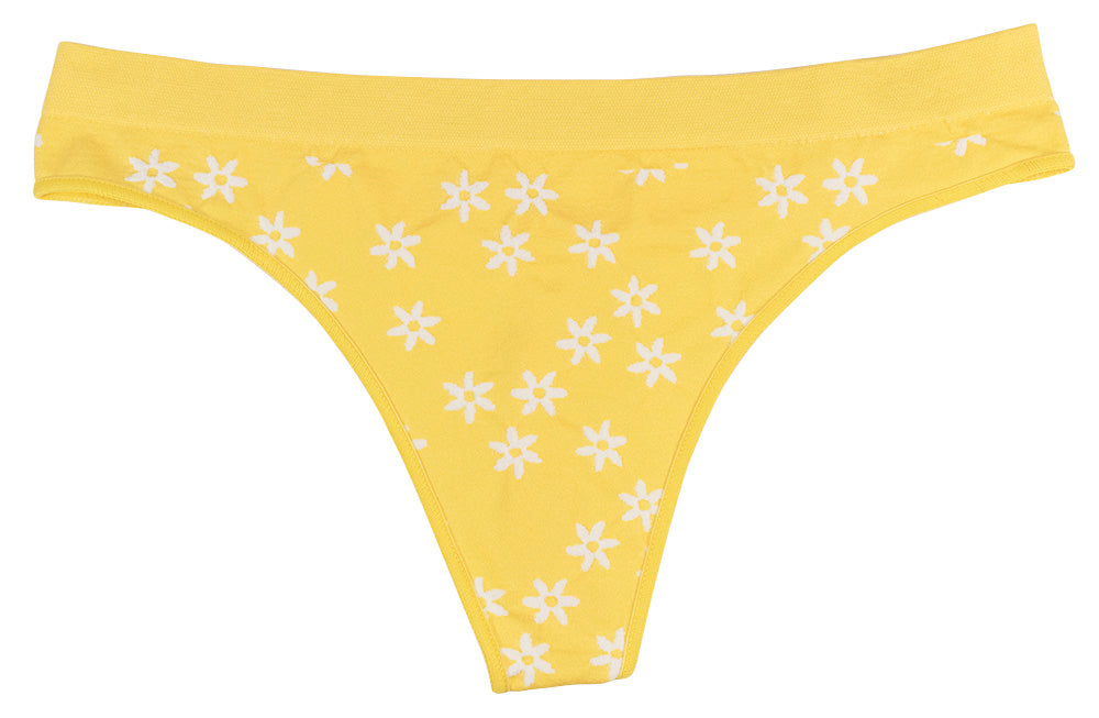 Seamless Daisy Tag Free Thong - Be Bliss Boutique