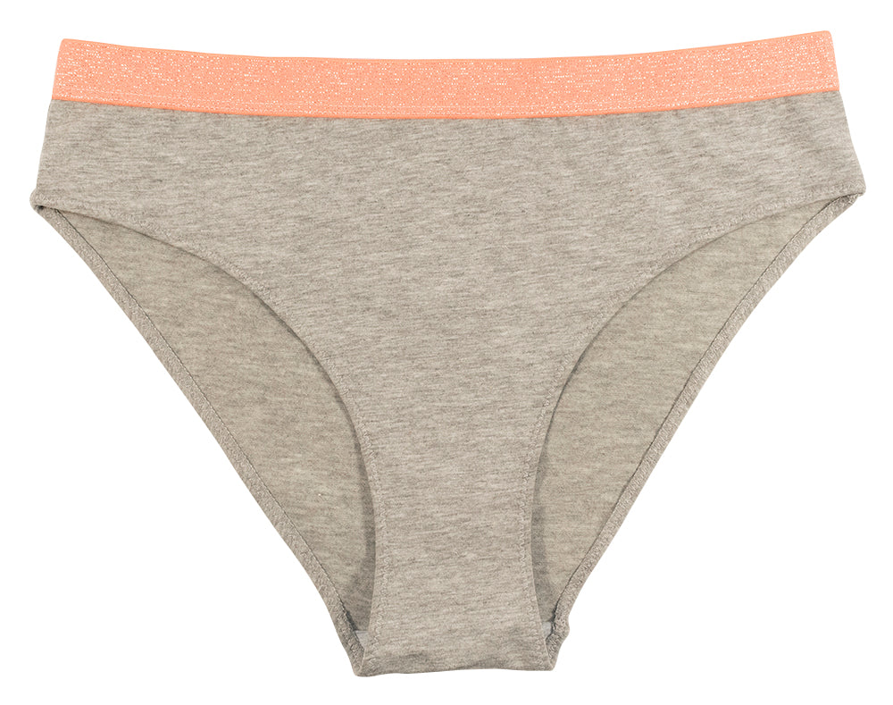 High Waist Cotton Cheeky with Shimmer Elastic - Be Bliss Boutique