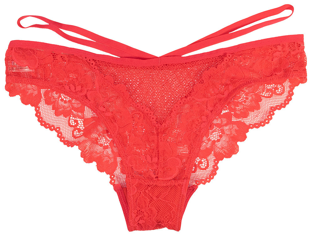Floral Lace and Mesh Cheeky - Be Bliss Boutique
