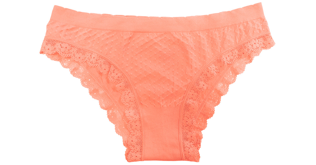 Scalloped Dot and Lace Seamless Tag Free Bikini - Be Bliss Boutique