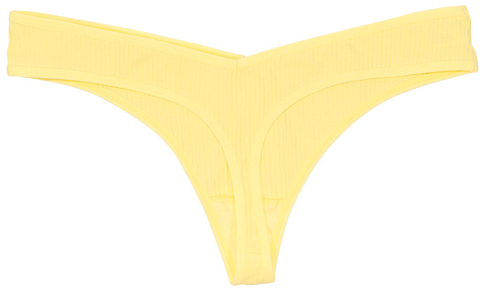 Cotton Rib Thong - Be Bliss Boutique