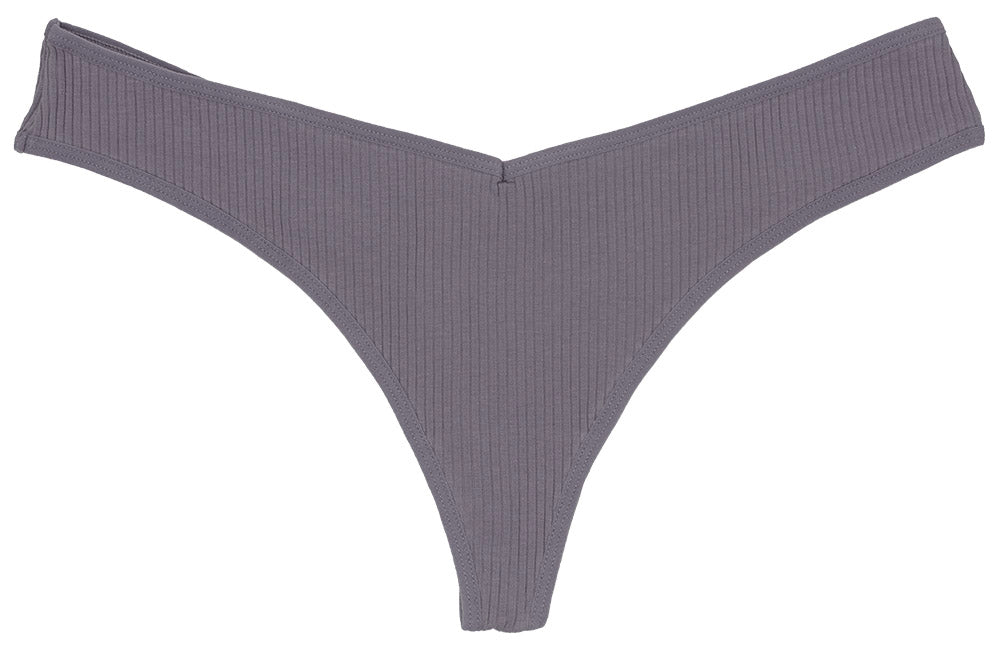 Cotton Rib Thong - Be Bliss Boutique