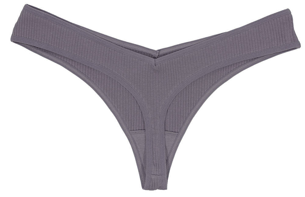Cotton Rib Thong - Be Bliss Boutique