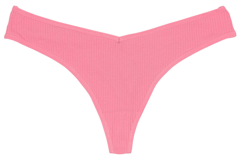 Cotton Rib Thong - Be Bliss Boutique